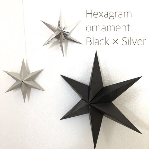 Hexagram ornament〜Black × Silver〜 ヘキサグラム オーナメント