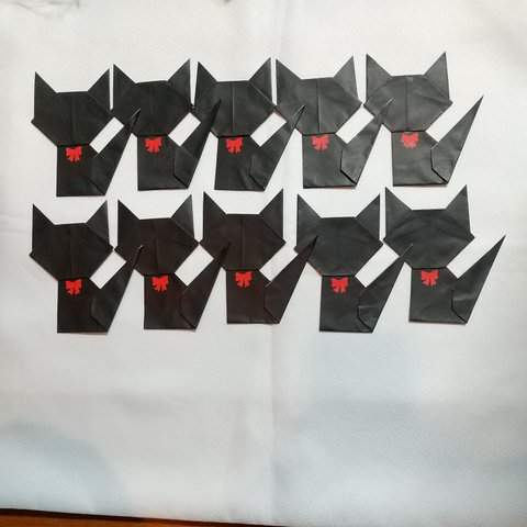 折り紙猫🐈‍⬛10匹