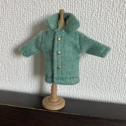 オビツ11 woolのコート　turquoise blue