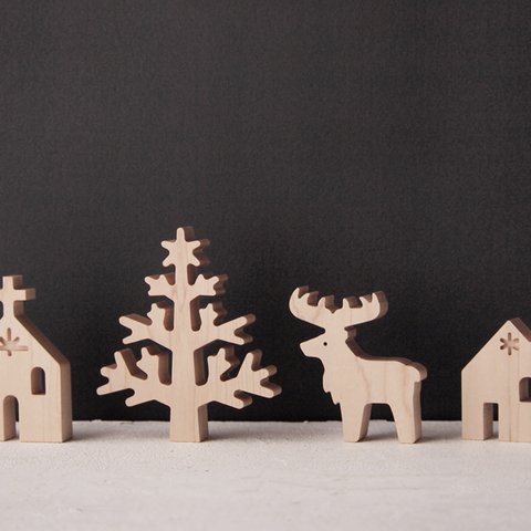 雪の降る村 -FIKA SnowVillage-(クリスマス飾り北欧オーナメント置物インテリア家誕生日リラックス癒し置物新生活一人暮らし)