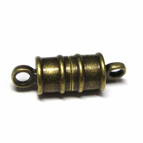 マグネットクラスプ ライン 約17×6mm 真鍮古美 【10個】6001738