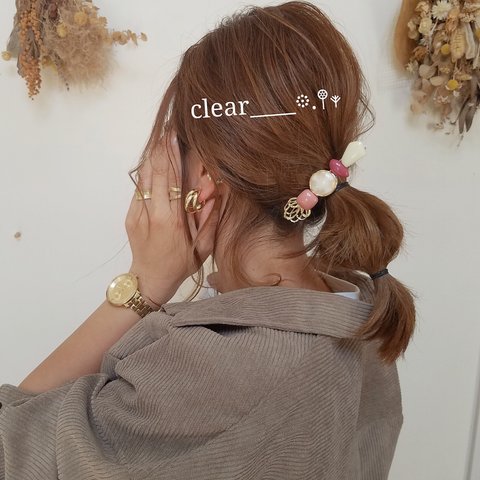 福袋!！お得なセット🍁高見えヘアアクセ✴️ヘアクリップ+ピアス+イヤーカフ3点セット