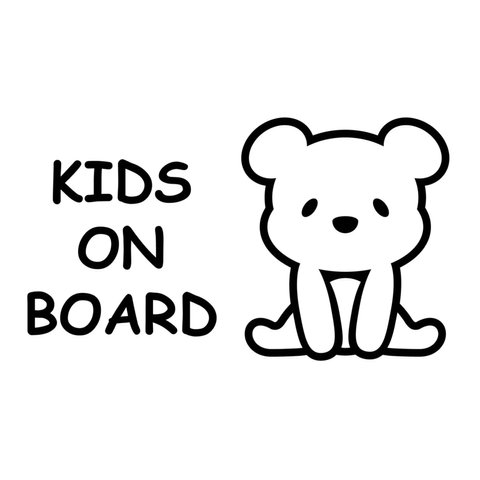 カッティングシート クマ 熊 キッズ kids on board ステッカー