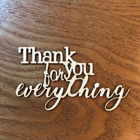 [Thank you for everything]タイトルチップボード（3個入り）