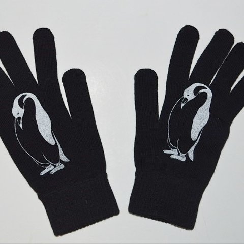 ペンギン手袋、発熱手袋、のびのび楽ちん　男女兼用　