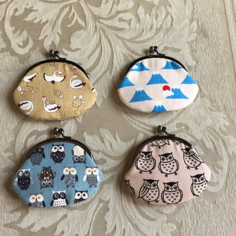 富士山、フクロウ、鶴亀のお財布