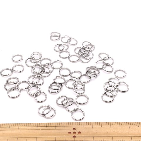 ステンレス　丸カン8ｍｍ　径線1ｍｍ　8ｇ