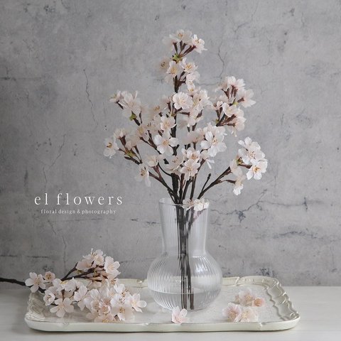 【お家でお花見】淡雪の桜 フェイクウォーターアレンジ