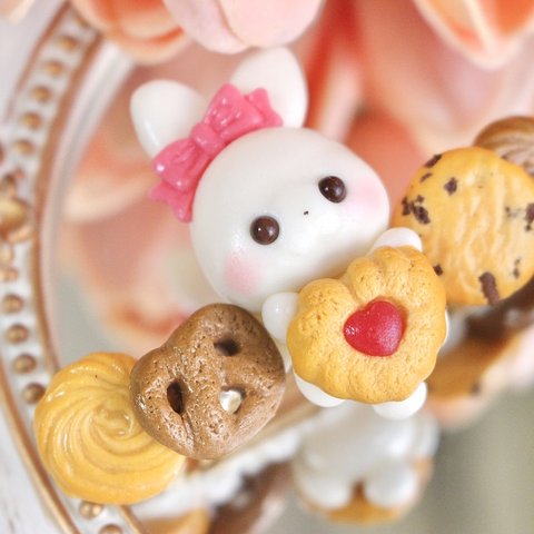 ちーうさクッキー🍪バレッタ💖