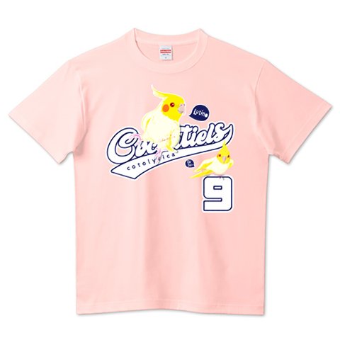 Cockatiels 9 カレッジ ロゴ Tシャツ ルチノー オカメインコ スサー 付 0535 半袖