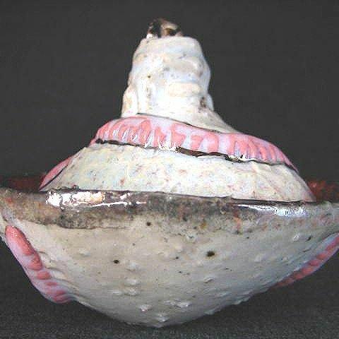 陶の香炉　青い鳥　陶芸家オリジナル陶器（25）
