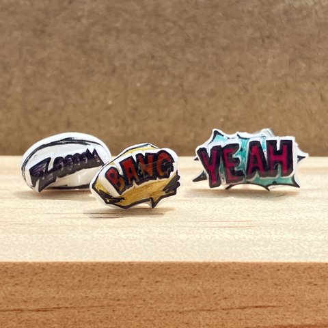 アメコミピアス ZOOOOM/BANG/YEAH