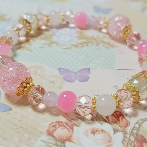 ゆめかわいいプリンセス系♡キラキラブレスレット