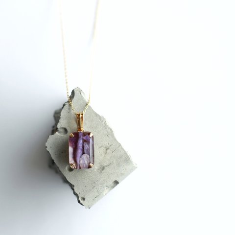 gemstone jewelry  チャロアイトのネックレス