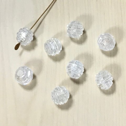 ●10㎜● VINTAGE AURORA CLEAR NUGGET BEADS