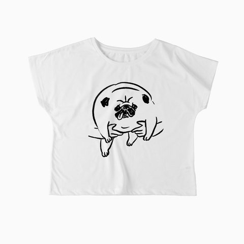 パグ　 ドルマンTシャツ　犬