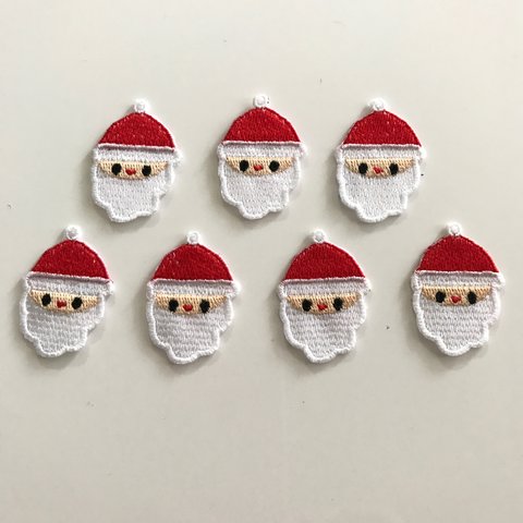 【ワッペン】クリスマス サンタさんワッペン☆7枚セット★アイロン接着可きらりぼん