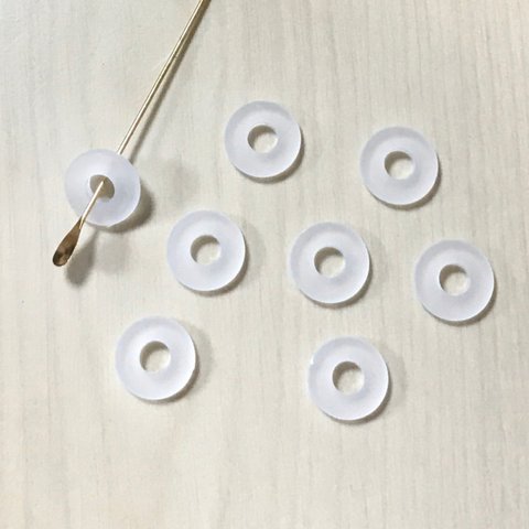 VINTAG FROSTED  ROUND SPACER BEADS