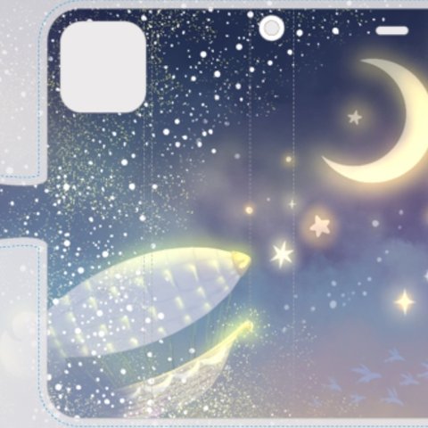 【そらをおよぐたび(こだいむらさき)】　iPhone12   iPhone12Pro(6.1)    手帳型スマホケース_ハイクオリティー（溝あり）   ラベンダー　ブルー　パープル　ファンタジー