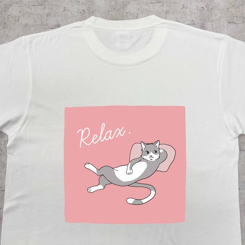 猫のRelax with me Tシャツ