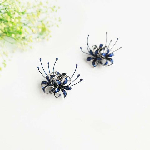 【受注生産】彼岸花(曼珠沙華)のピアス、イヤリング