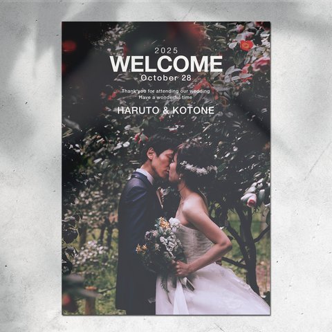 ウェルカムボード 結婚式 写真入りポスターパネル印刷　#36