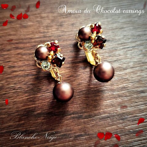 Amour du Chocolat earrings（アムールドゥショコラ イヤリング）