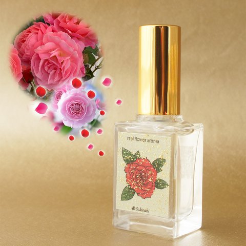 newボトル　リアル和薔薇ノ香15ml　バラ園の風に運ばれる香り　生花のアロマ　レディ―ス香水　