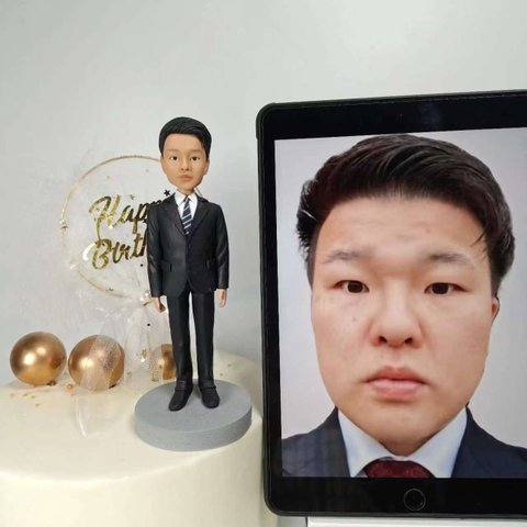 ケーキトッパー オーダーメイド 似顔絵プレゼント フィギュア人形ぬいぐるみ 上司 社長 友達 昇進 退職 還暦祝い 記念日祝い 誕生日祝い