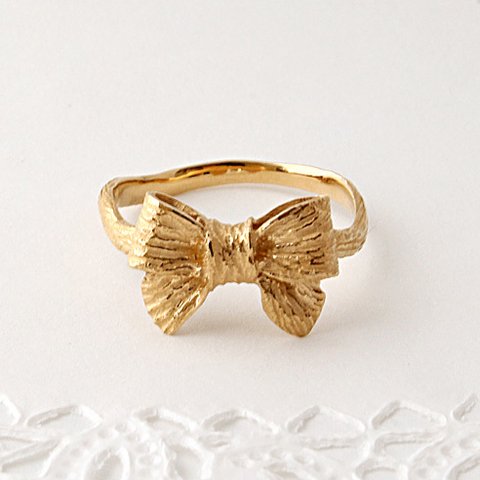 Ribbon ring (gold plating)