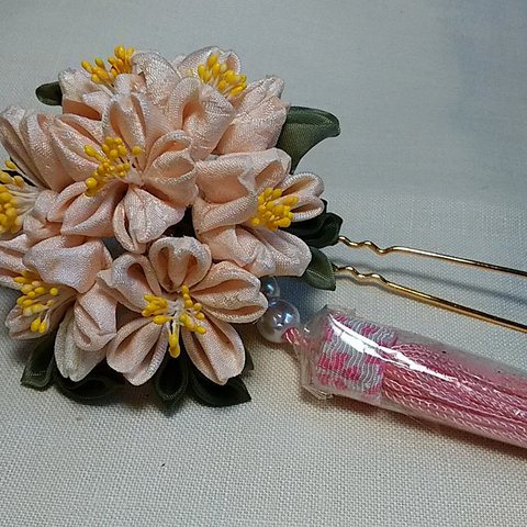 桜の花かんざし(タッセル付き)