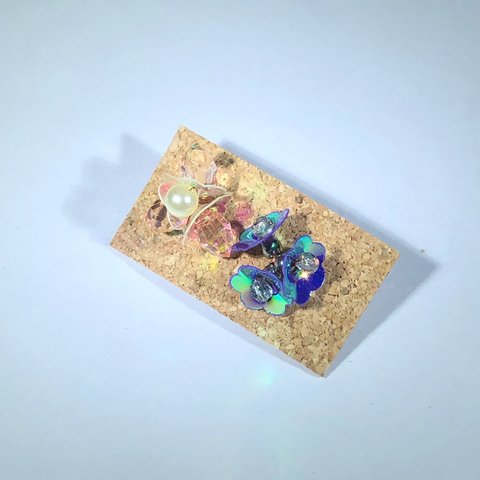 オーロラお花束ピアス