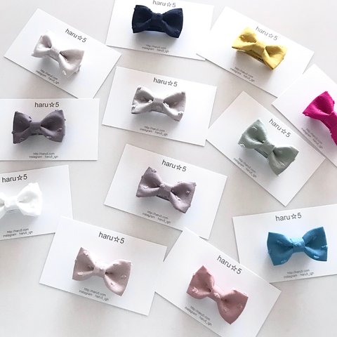  colorful ribbon clip    ＊ BABY & KIDS ＊　へゴムに無料変更可能