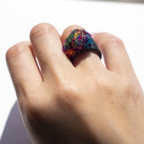 【MOCO】Polymer clay & Yarn Ring