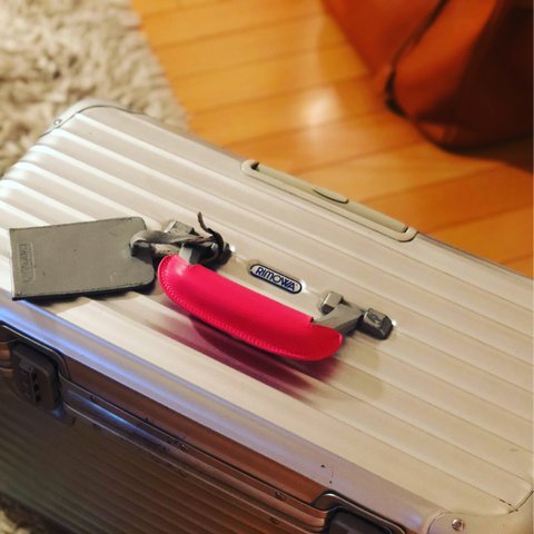 リモワ RIMOWA 専用 革 レザー ハンドル カバー HERMES  Rose Azalée エルメス ローズアザレ 各種対応 トパーズ チタニウム パイロット ステルス スーツケース