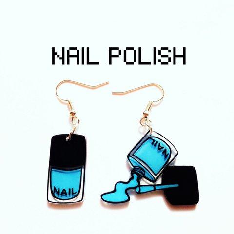 アシメNail Polishピアス(SKY BLUE)