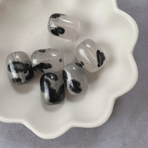 8pcs  glass beads ガラスビーズ 円柱