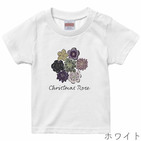 [ベビー] 12月生まれのためのお花Tシャツ 全3色