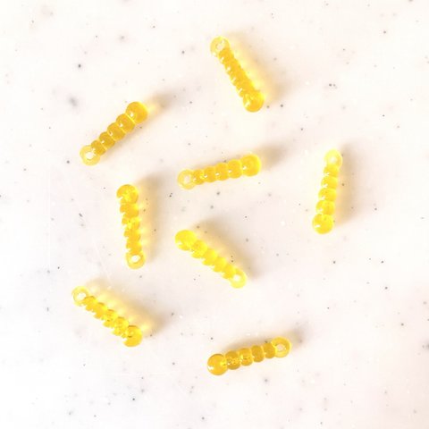 Clear Yellow Caterpillar Pendant Tops