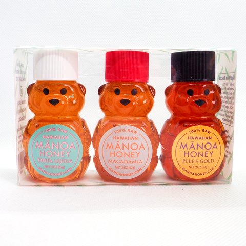 Manoa Honey ハワイ はちみつ 3種類セット ベアーハニートリオ 57g×3 