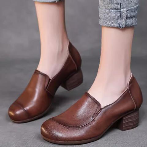 レトロ 本革の柔らかい底 カジュアル 快適な革靴
