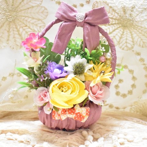 女心と秋の空、あの煌めきをもう一度💖Flower basket『敬老の日』『お祝い』『お誕生日』『出産祝い』『お誕生日』『プレゼント』『いい夫婦の日』