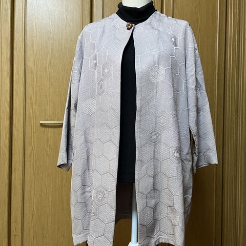 羽織り生地で作った長袖コート
