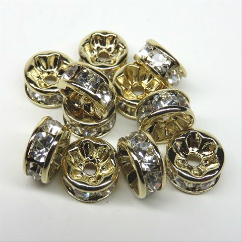 20個 ロンデルGDクリスタル　8ｍｍ B0028