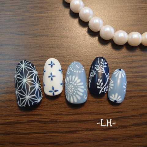 LH*delicate Japanese pattern*artistic nail chip