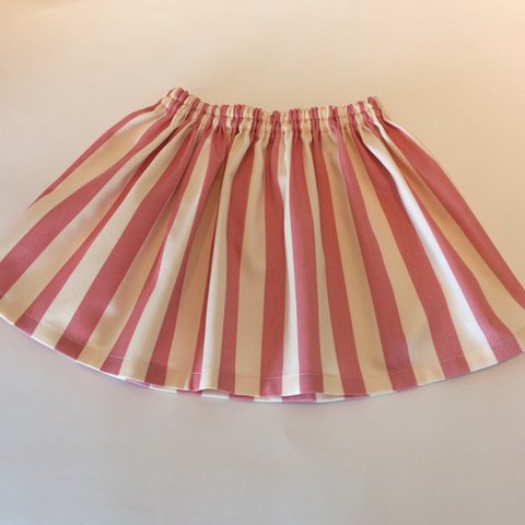 ツイルストライプスカート☆ピンク