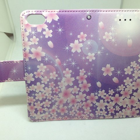 新品送料無料 iPhoneケース 手帳型 桜と光