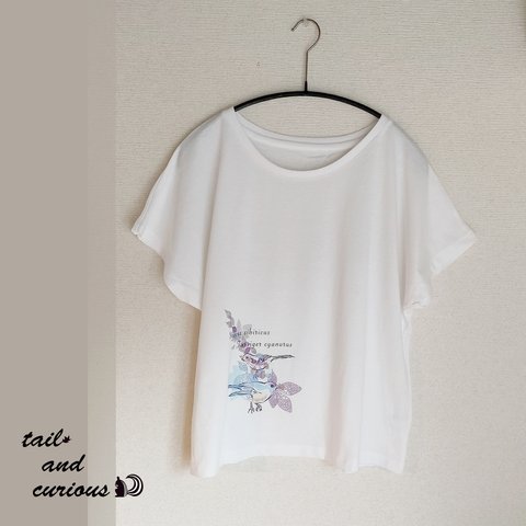 鳥のおしゃれドルマンＴシャツ