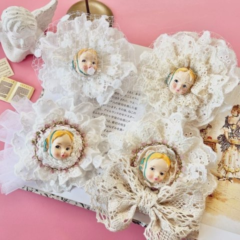 ♡rétro doll brooch♡