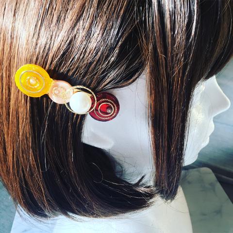 秋冬カラーヘアクリップ、マフラークリップ